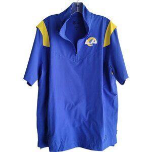 Men's Nike Royal Los Angeles Rams Sideline Coach Chevron Short Sleeve Jacket